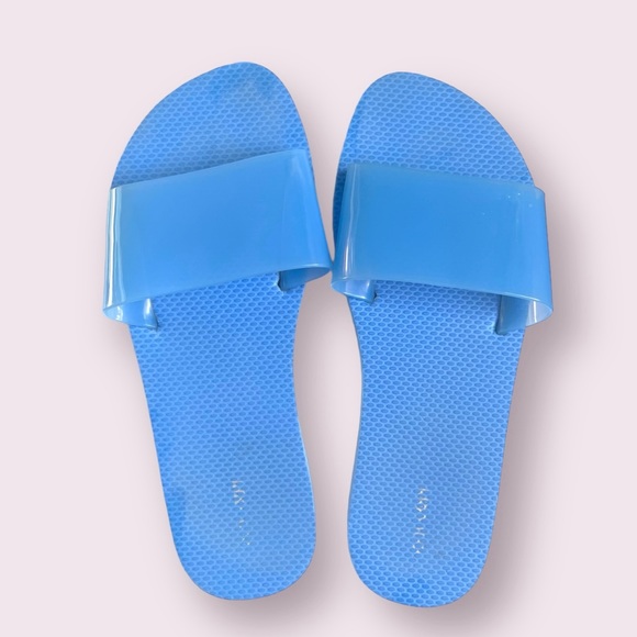 Old Navy Shoes - OLD NAVY WOMEN’S BLUE JELLY SLIDE FLIP-FLOPS SIZE 10